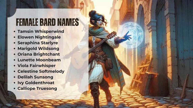 Unique Female Bard Names for Role-Playing Games and Storytelling