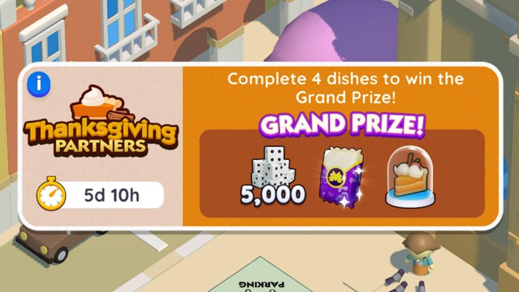 Monopoly GO Thanksgiving Partner Event: Collect Tokens & Build Landmarks