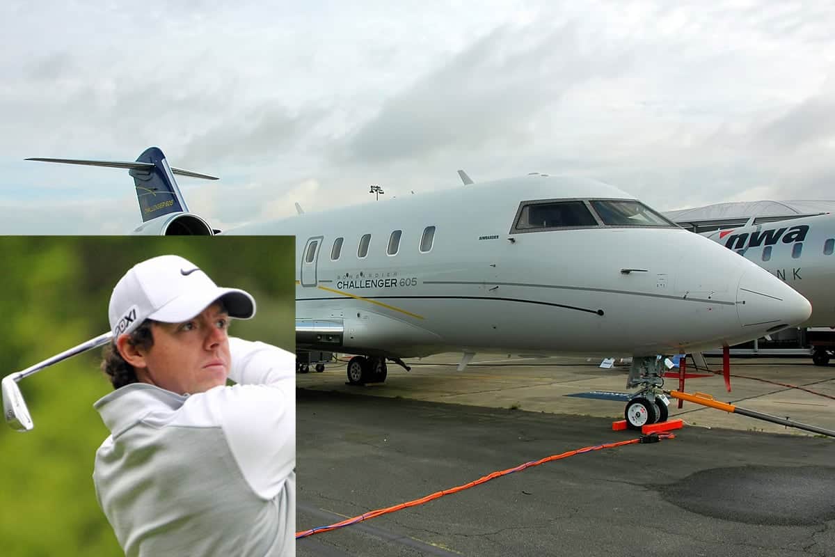 rory mcilroy plane