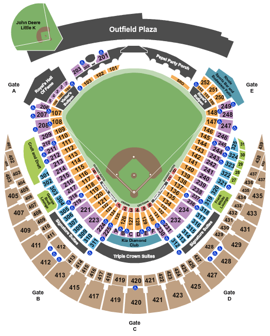 Kauffman Stadium Interactive Seating Chart: Find Your Perfect Seat