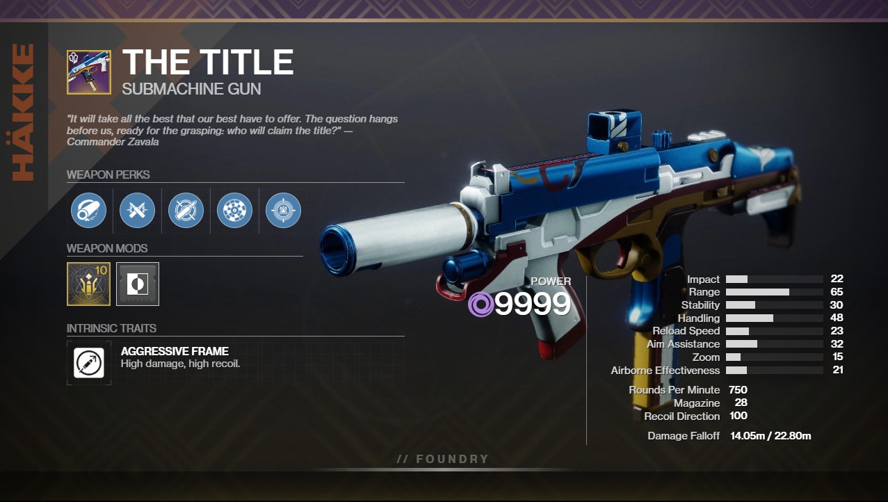 How to Get The Title SMG and Find the Best God Roll in Destiny 2