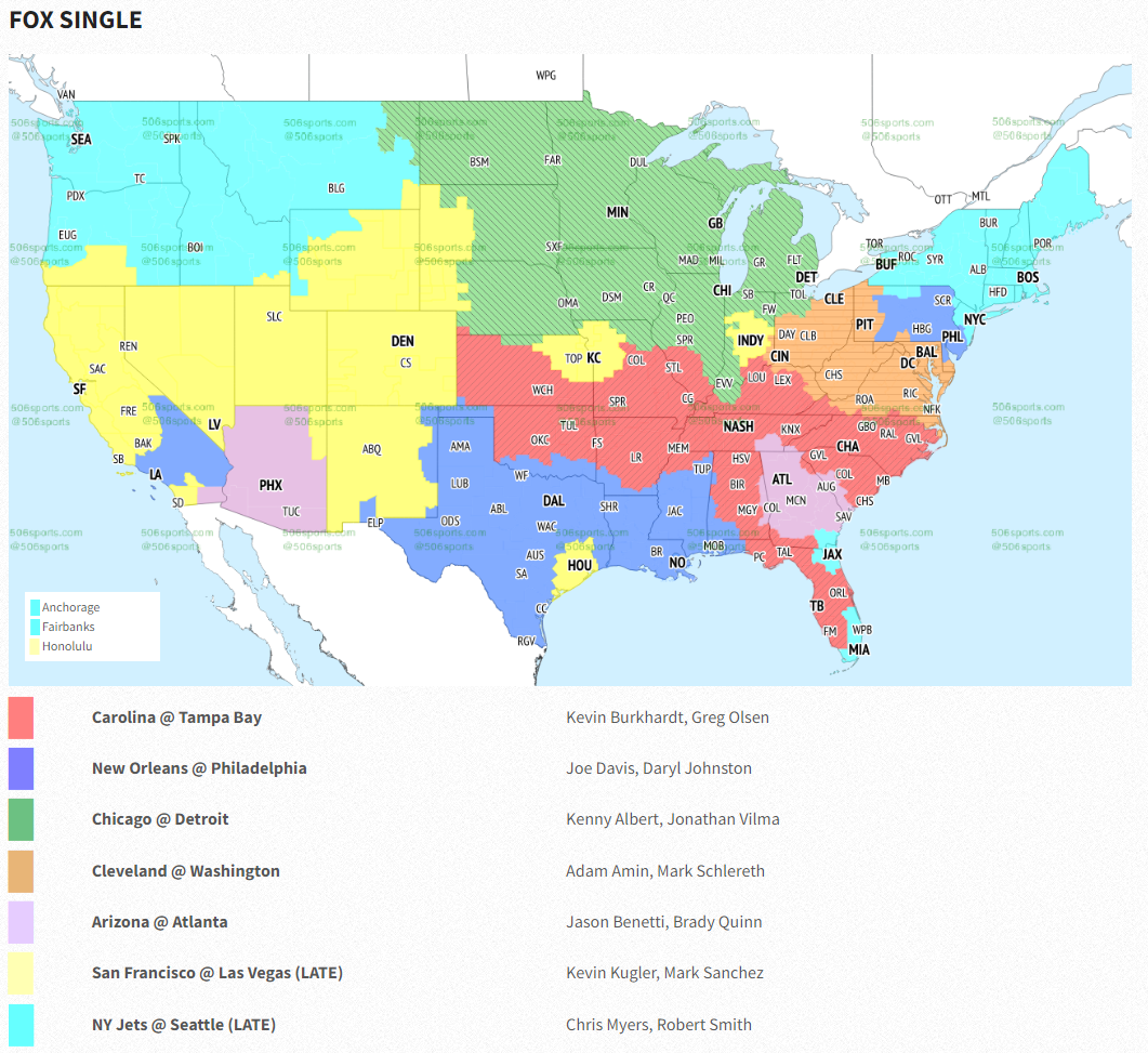 NFL Week 17 Coverage Map 2023: Find Your Local Game Now