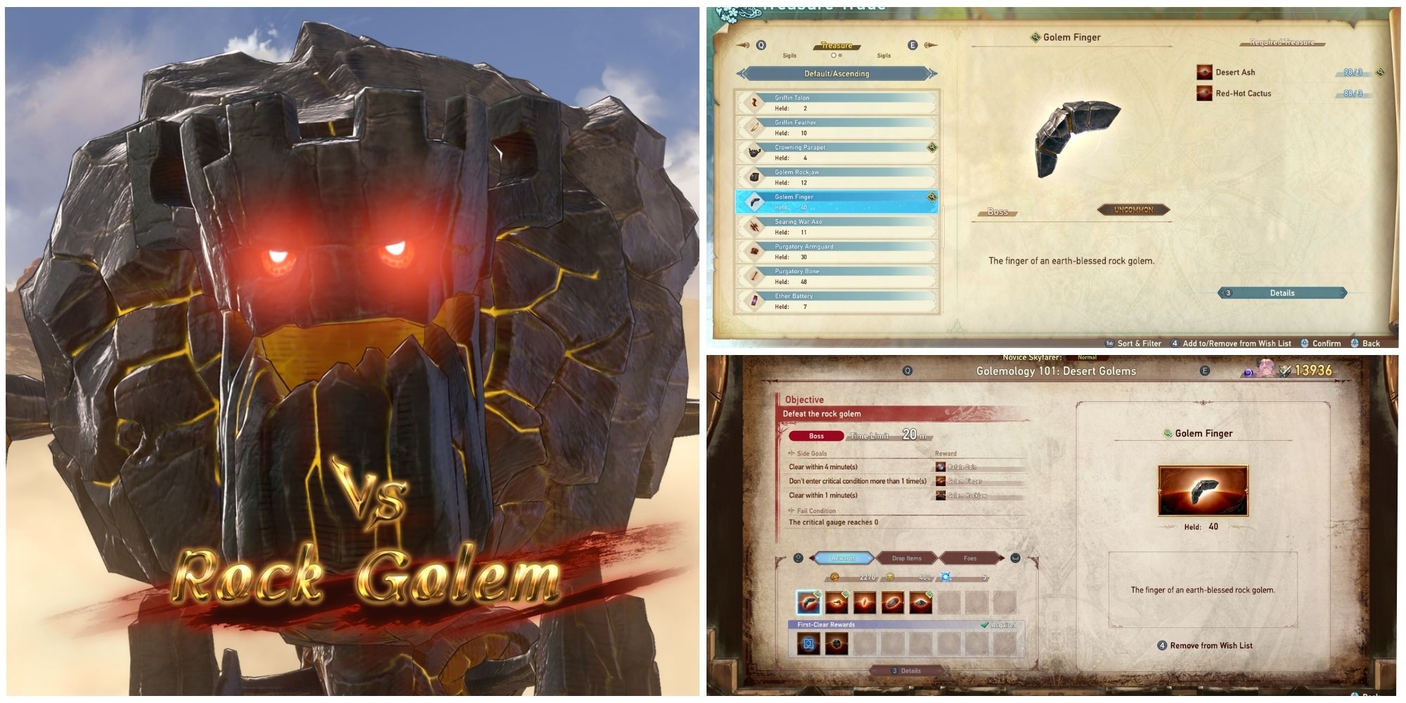 Granblue Fantasy Relink: Golem Finger Farming Guide