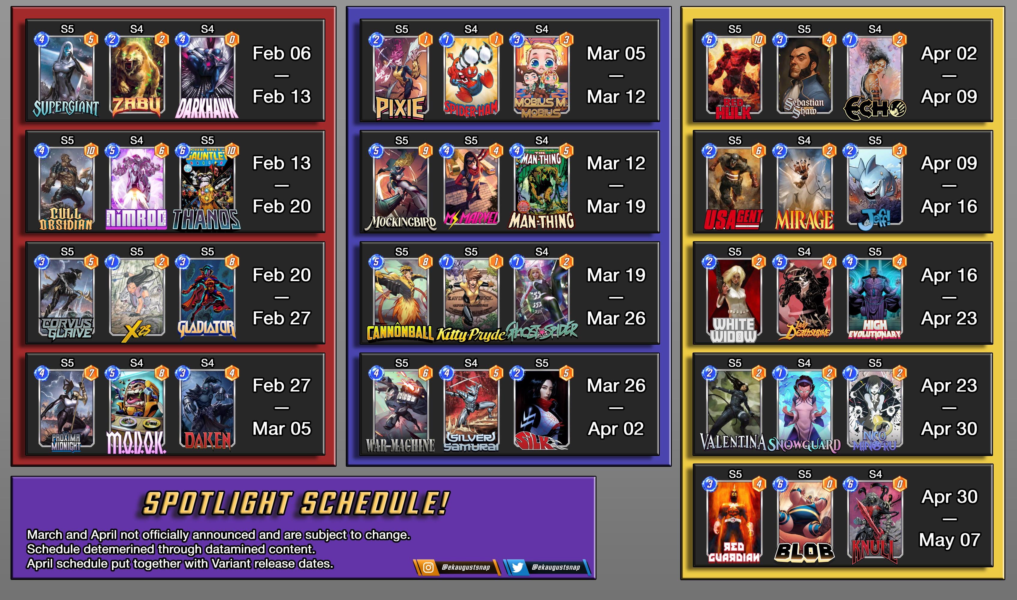 Dont Miss Out! Marvel Snap Spotlight Schedule This Week