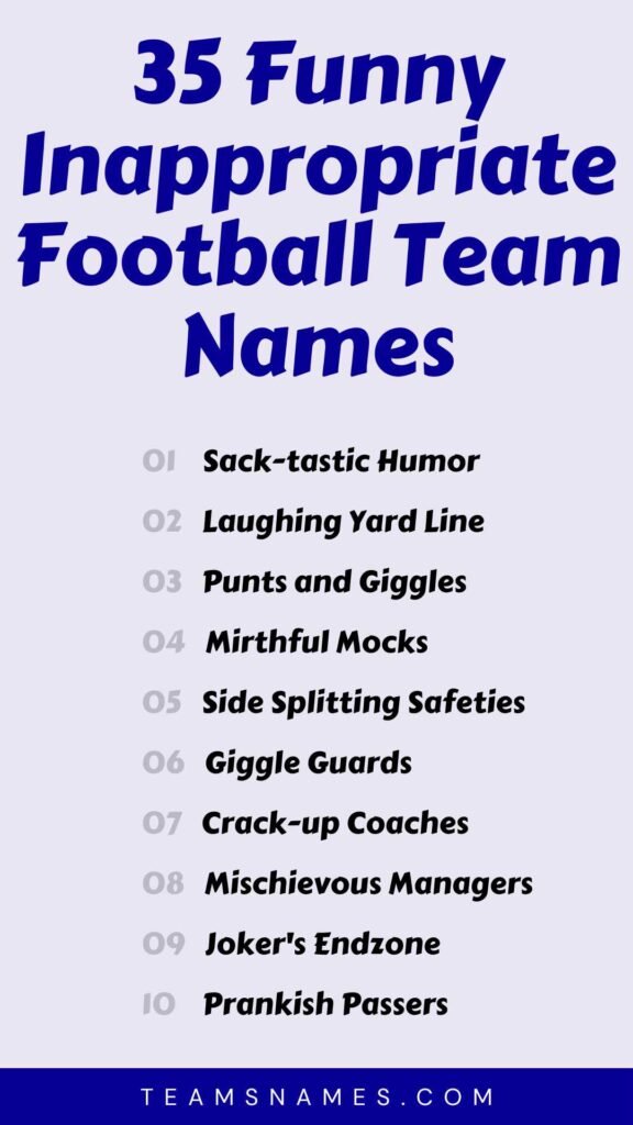 Top Wild Fantasy Football Team Names Inappropriate: Funniest and Most Shocking Names You Can Use