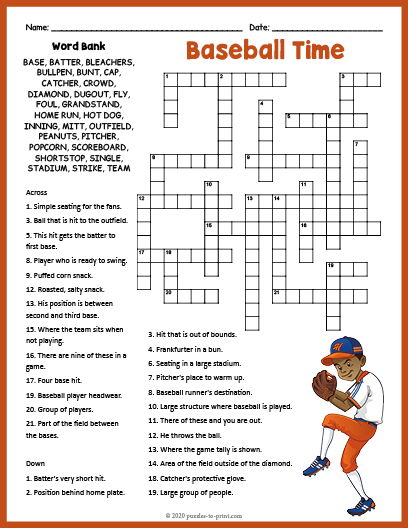 Pitching Statistic Crossword Puzzles: Fun Ways to Learn Baseball Stats and Trivia!