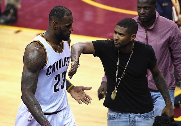 Usher at the Cleveland Cavs Game: Star-Studded Night! See Who Else Was There With Usher!