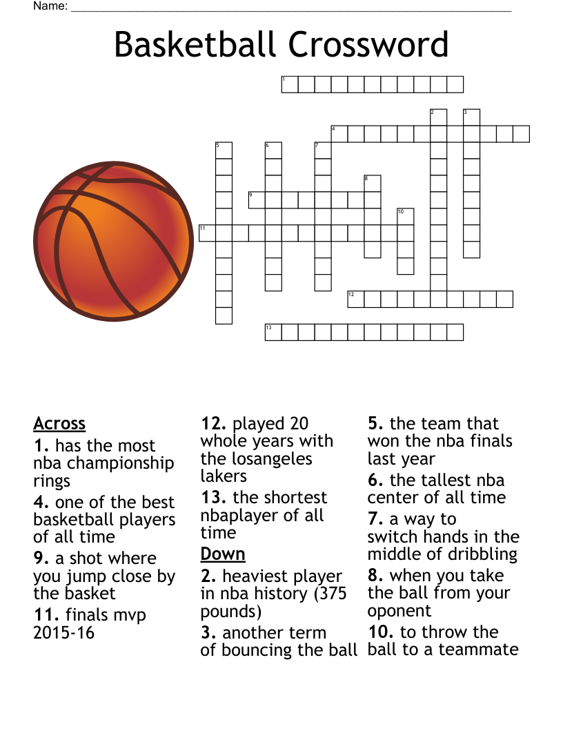 One is used in basketball crossword? Check out these common clues and answers!