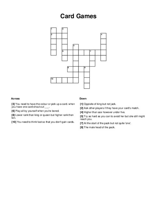 Five Card or Seven Card Game Crossword Clues: How to Solve Them Easily