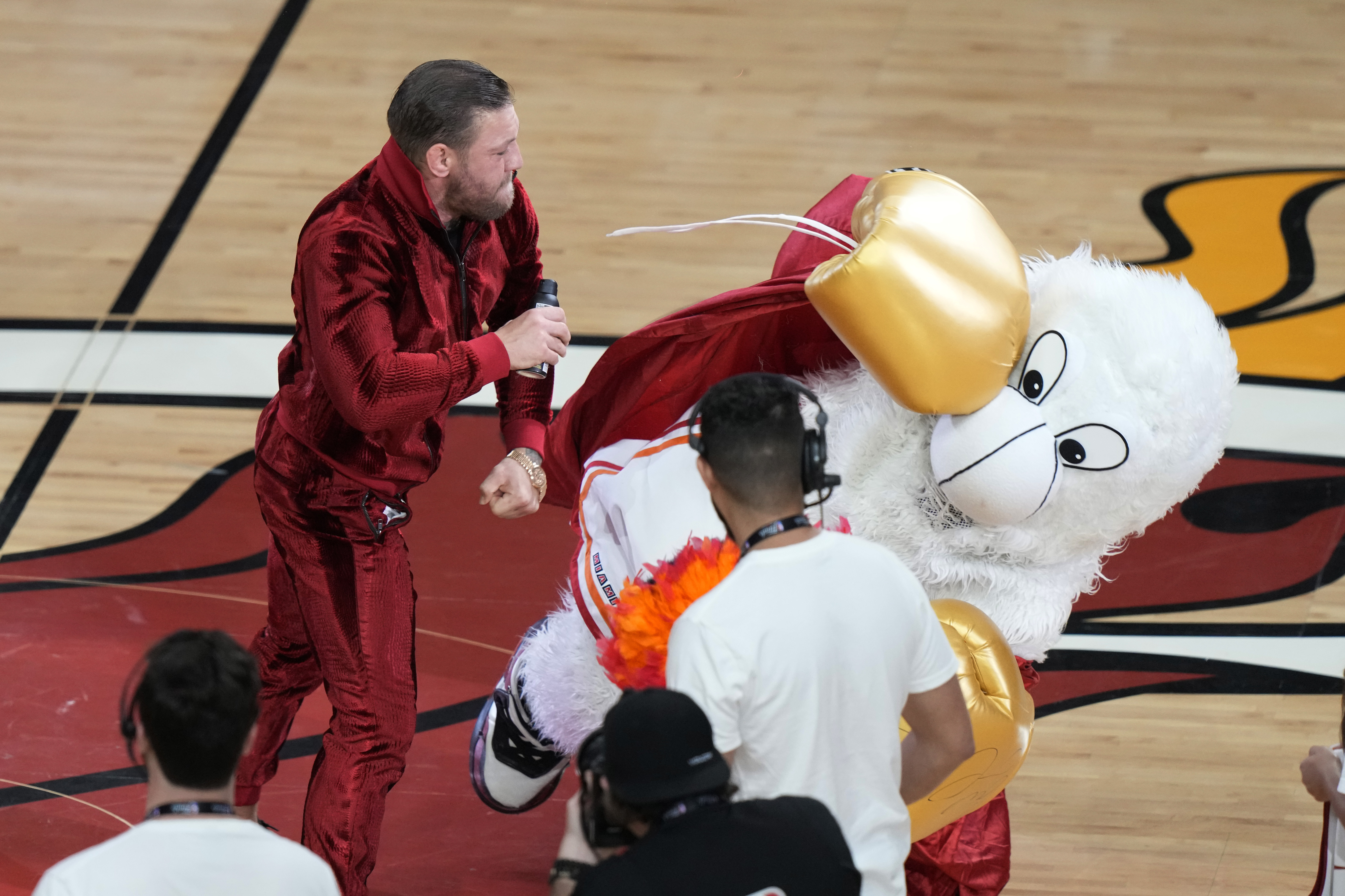 Why Is Everyone Talking About the Heat Mascot?  Find Out About Burnies Latest Stunt!