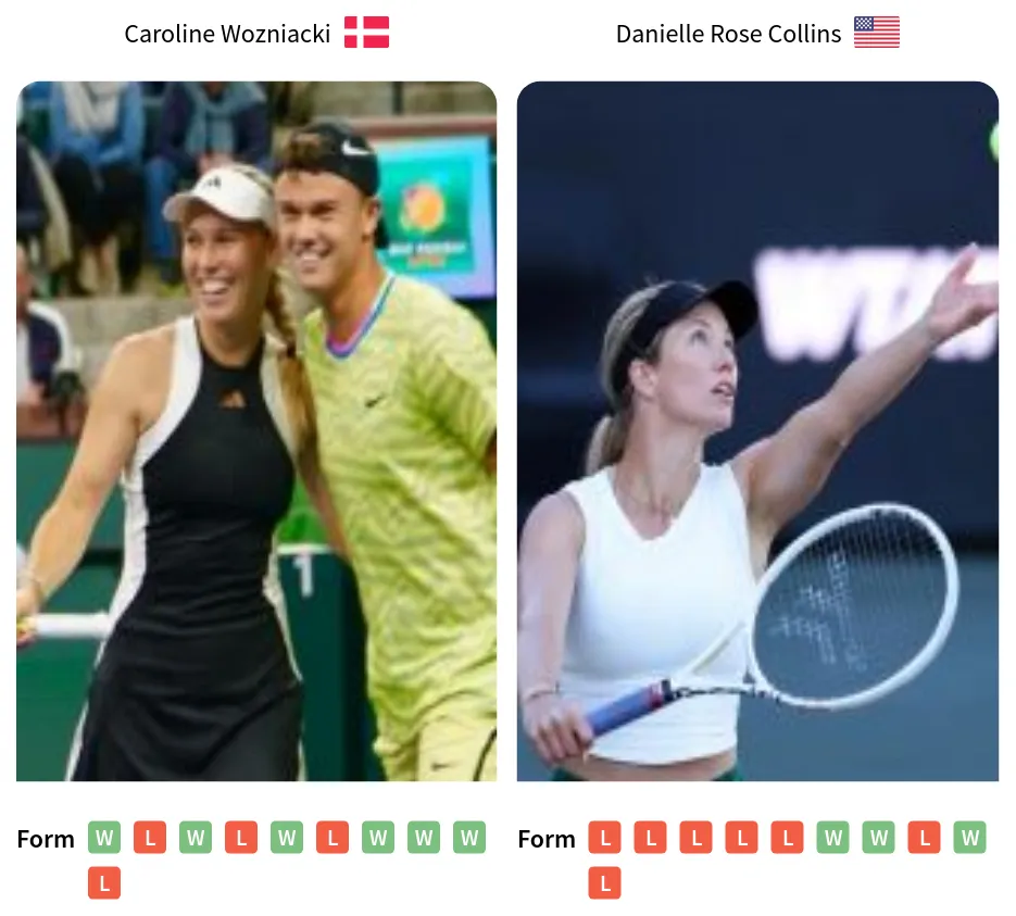 Collins vs Wozniacki: Comparing Playing Styles and Stats